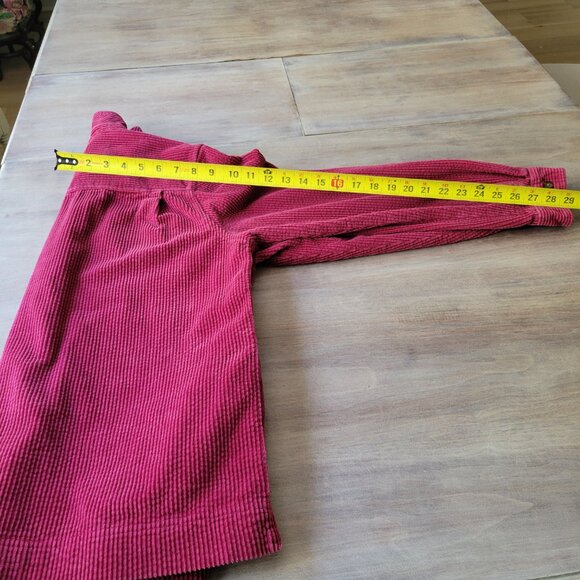 LL Bean Pink Corduroy Shirt Jacket Women’s Large Wide Wale Shacket - Picture 7 of 8